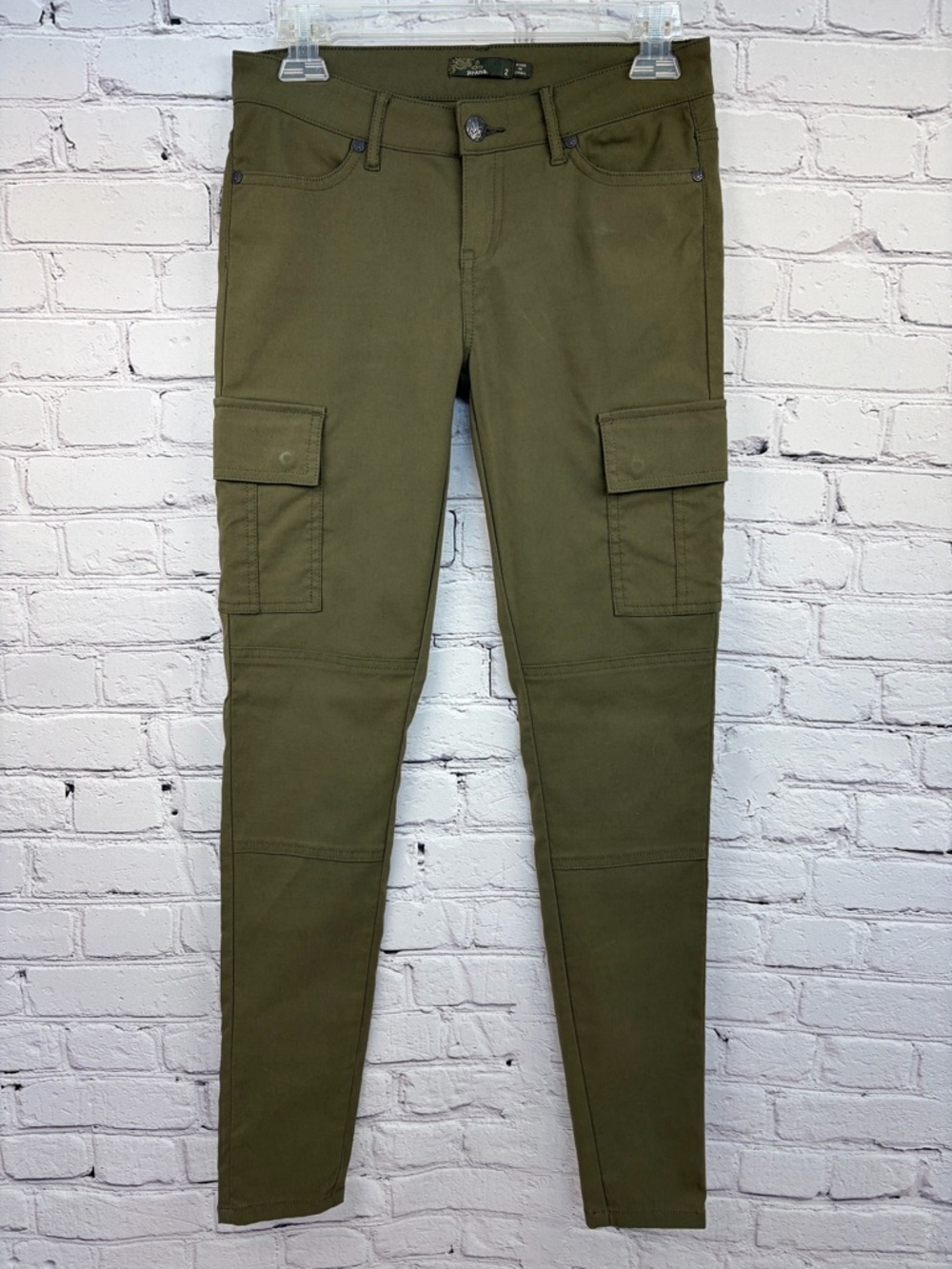 prAna Meme Pant Skinny Cargo Hiking Pants Green Sz 2 - Picture 4 of 15
